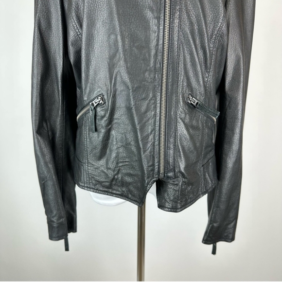 Lucky Lambskin Black Moto Jacket - Picture 6 of 10